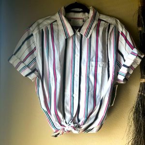 3 for $40 Vintage  90s button down stripe top